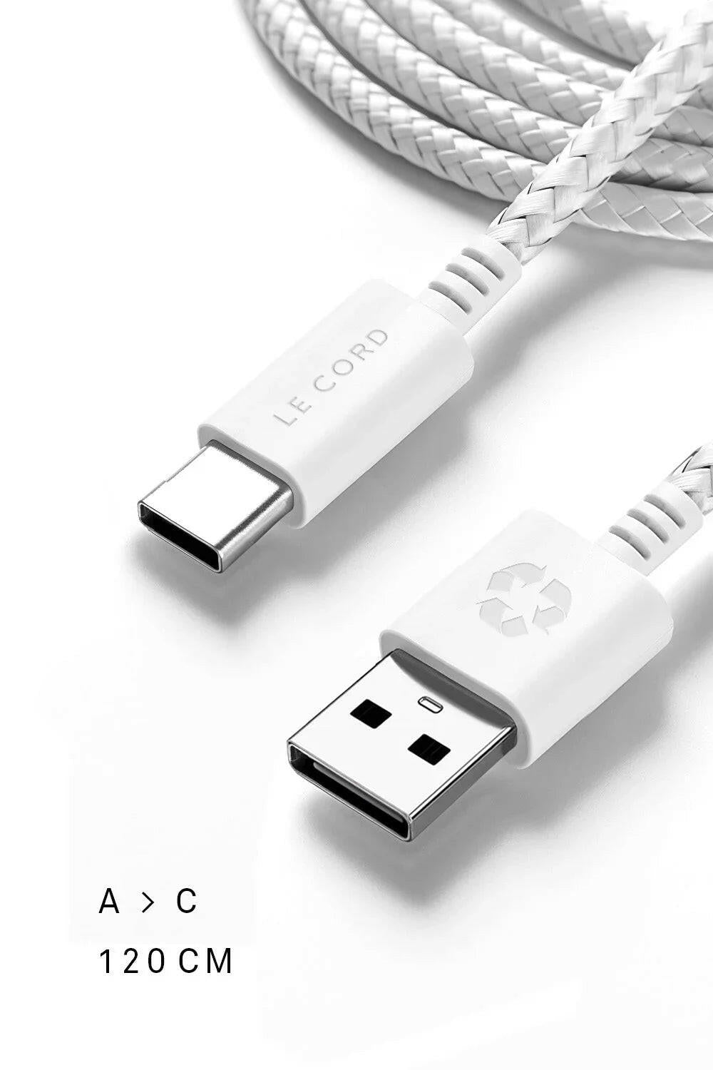 Super Pale USB A auf Typ C Kabel · 1,2 Meter · Aus recyceltem Kunststoff
