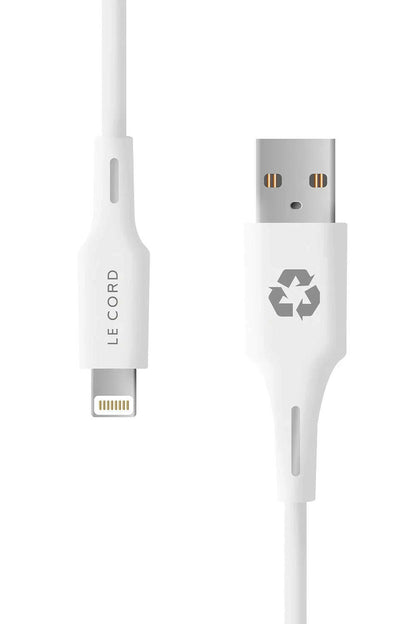 "Foggy Snow" Lightning zu USB A Kabel · 1.2 meter · Aus recyceltem Kunststoff