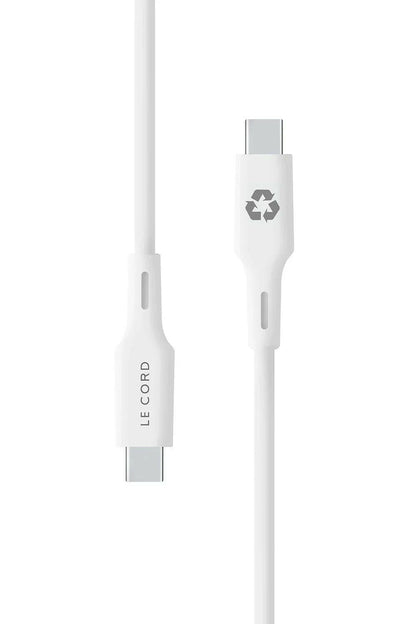"Foggy Snow" Typ C Kabel (USB C auf USB C) · 1,2 Meter · Aus recyceltem Kunststoff