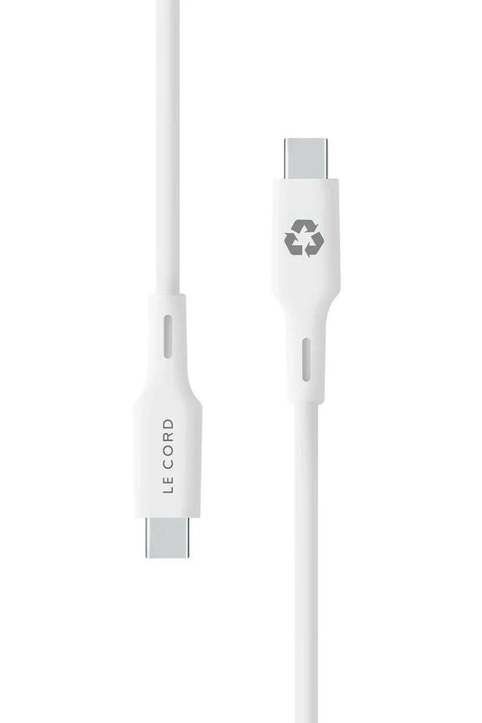 "Foggy Snow" Typ C Kabel (USB C auf USB C) · 1,2 Meter · Aus recyceltem Kunststoff