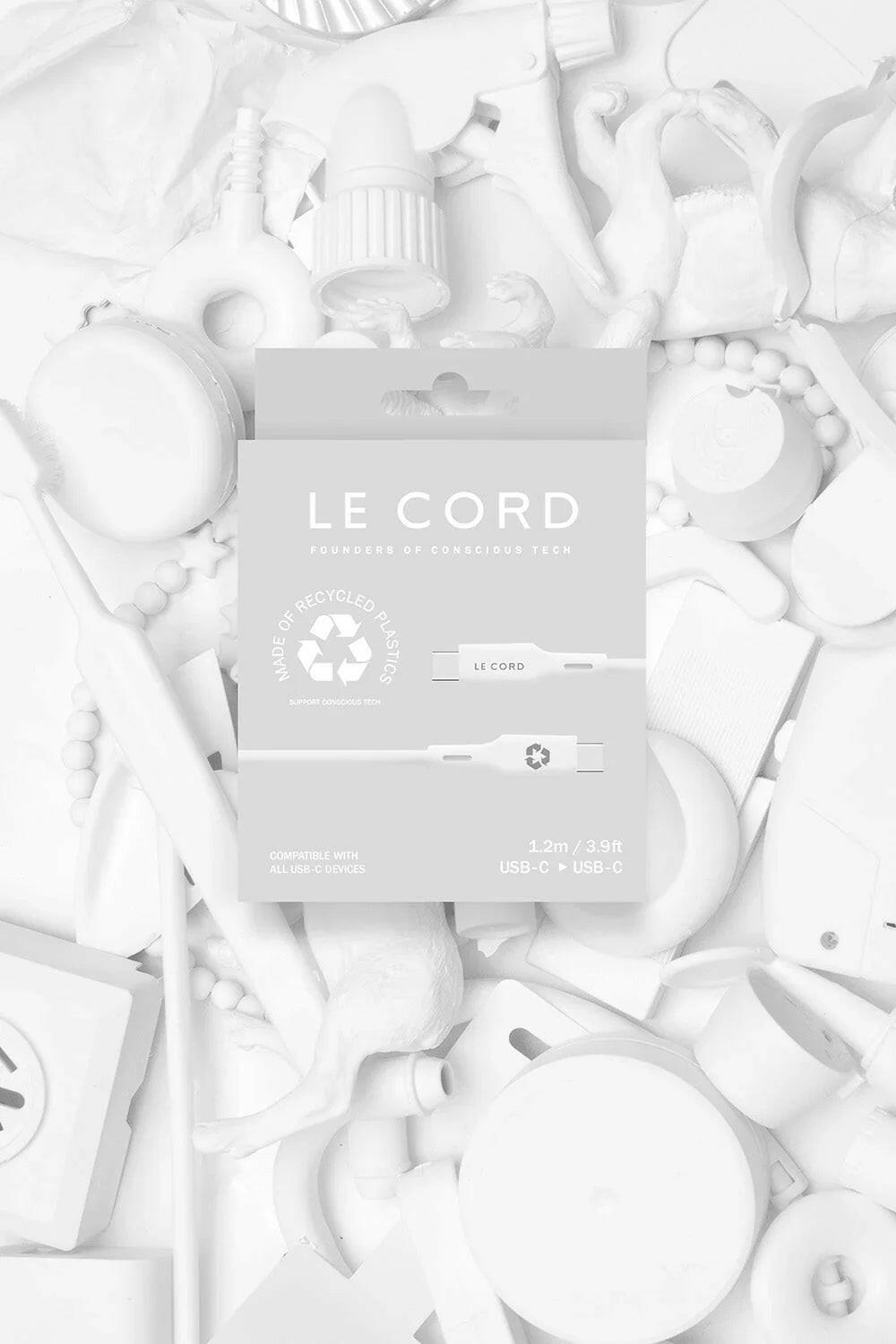 "Foggy Snow" Typ C Kabel (USB C auf USB C) · 1,2 Meter · Aus recyceltem Kunststoff