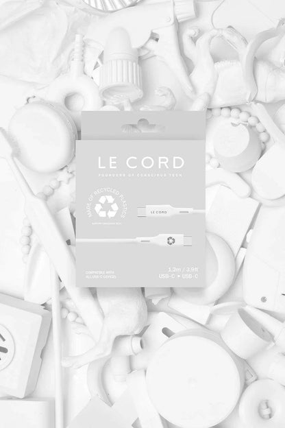 "Foggy Snow" Typ C Kabel (USB C auf USB C) · 1,2 Meter · Aus recyceltem Kunststoff